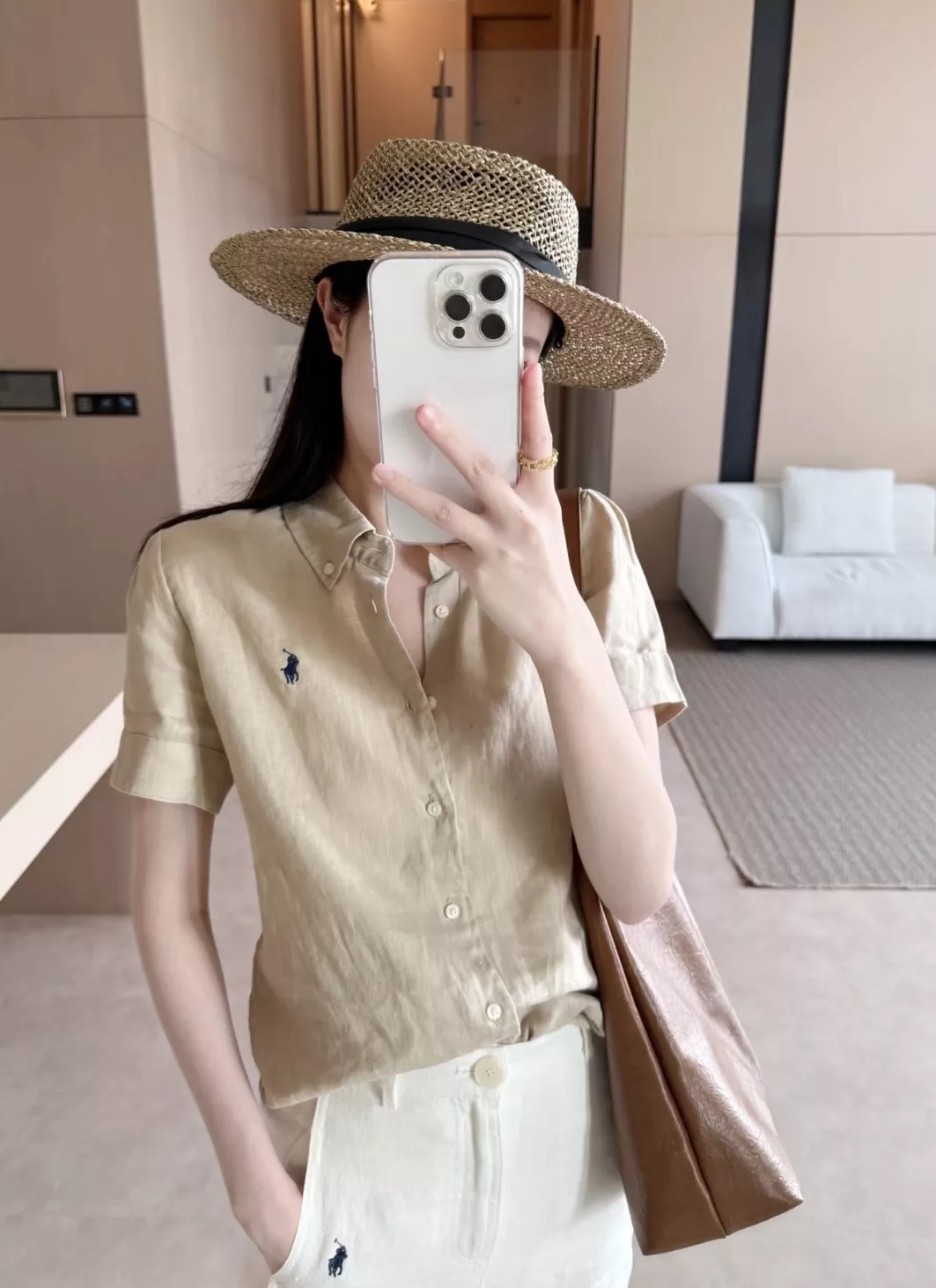 랄프로렌 포니 자수 텐셀 린넨 반소매 셔츠 상세 이미지 38