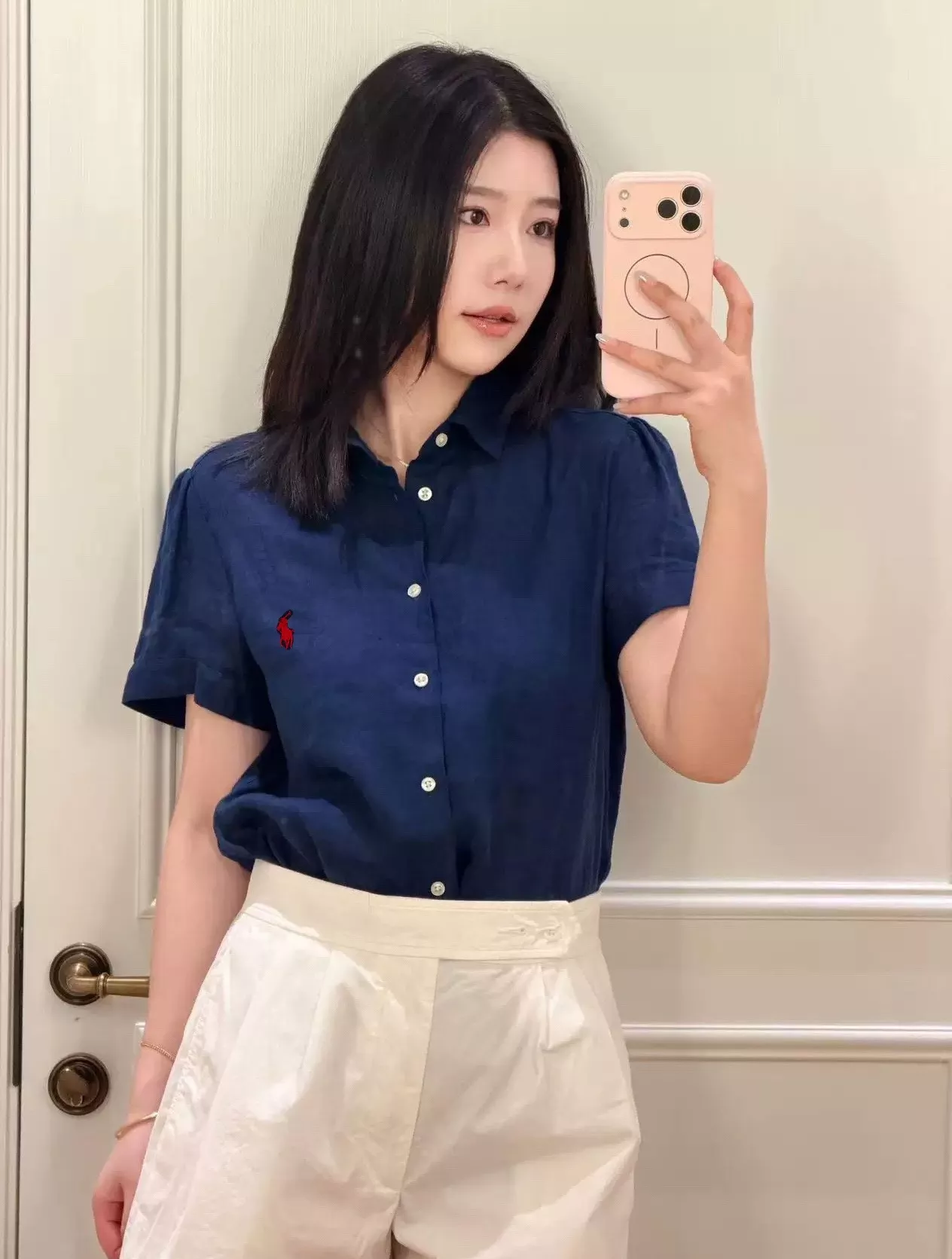 랄프로렌 포니 자수 텐셀 린넨 반소매 셔츠 상세 이미지 29