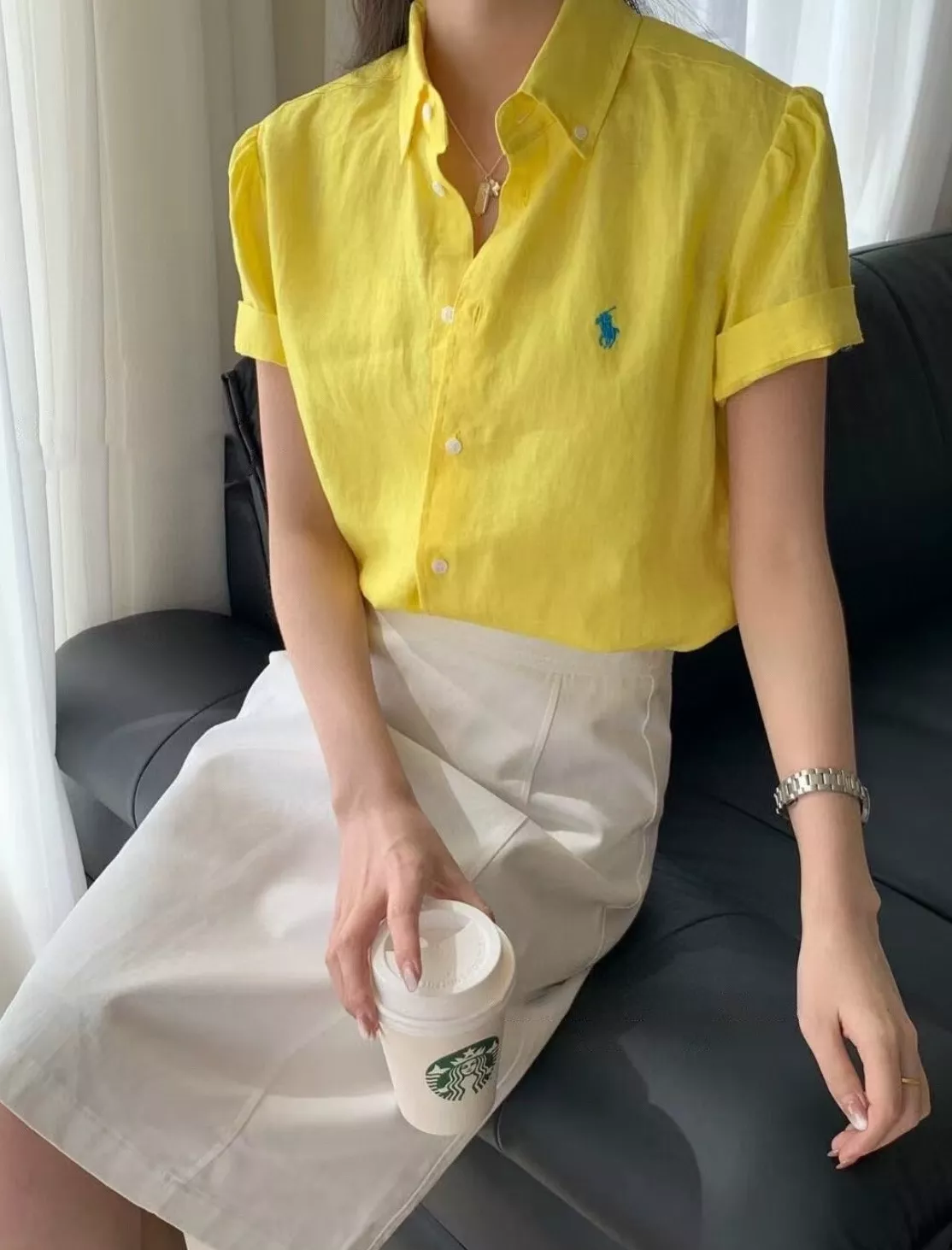 랄프로렌 포니 자수 텐셀 린넨 반소매 셔츠 상세 이미지 31