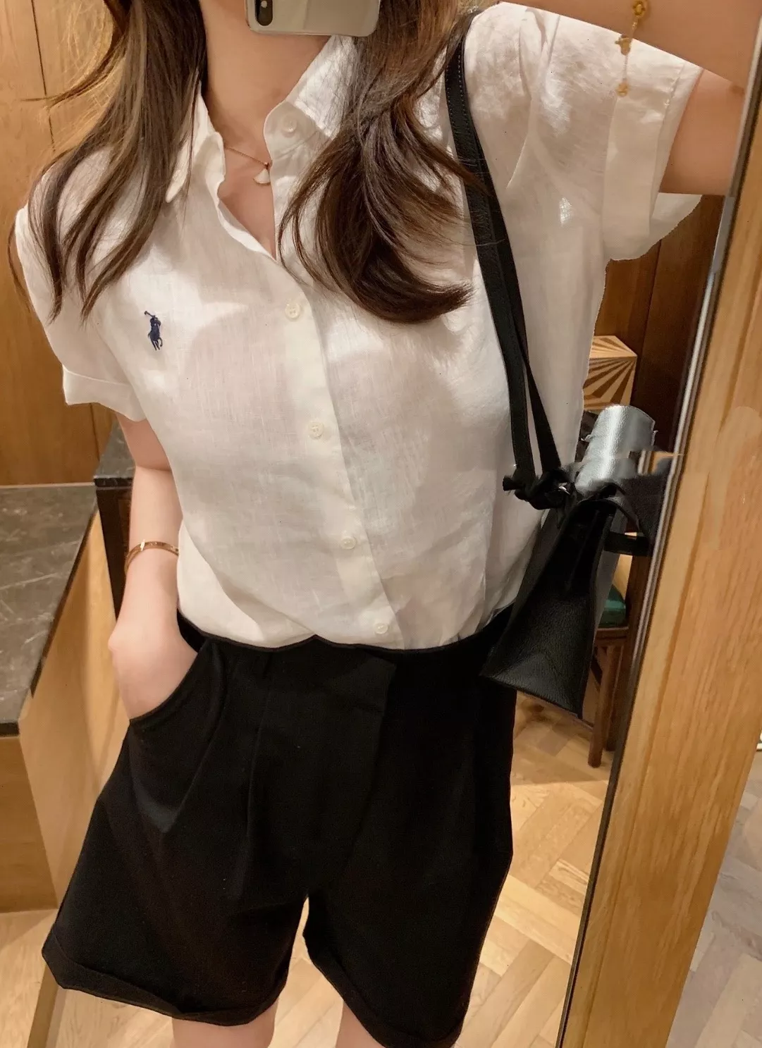랄프로렌 포니 자수 텐셀 린넨 반소매 셔츠 상세 이미지 35