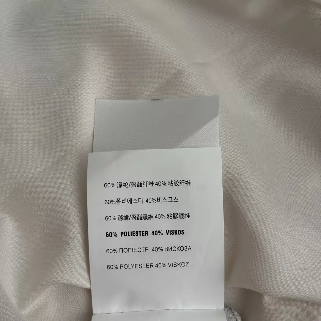 미우미우 로고 자수 체크 배색 니트 민소매 원피스 상세 이미지 9