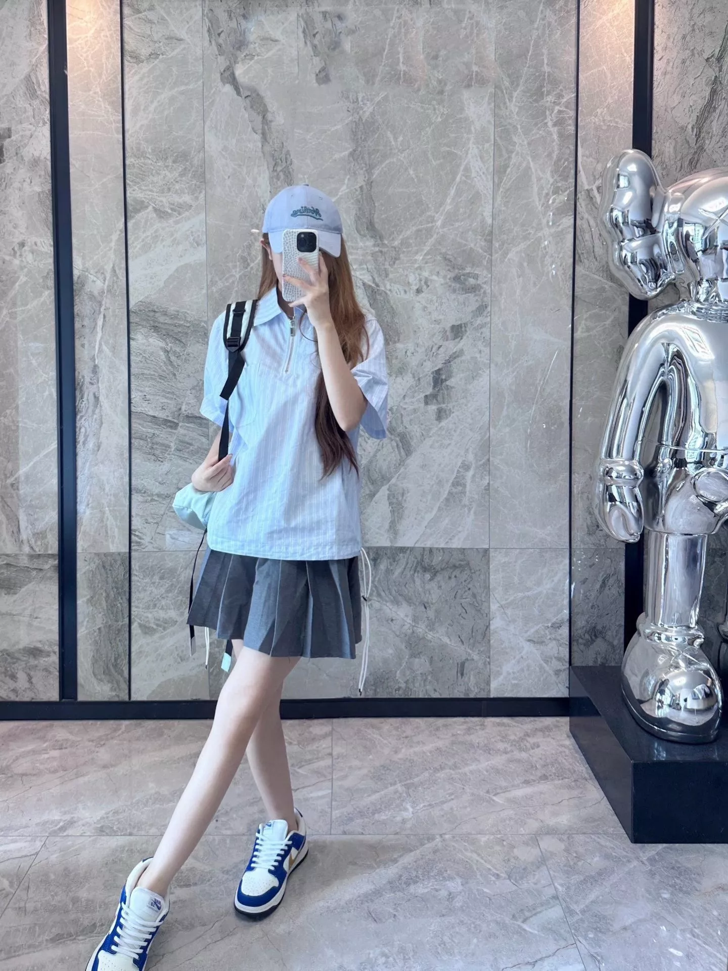 디올 오블리크 패널 반집업 스트라이프 반소매 셔츠 상세 이미지 12