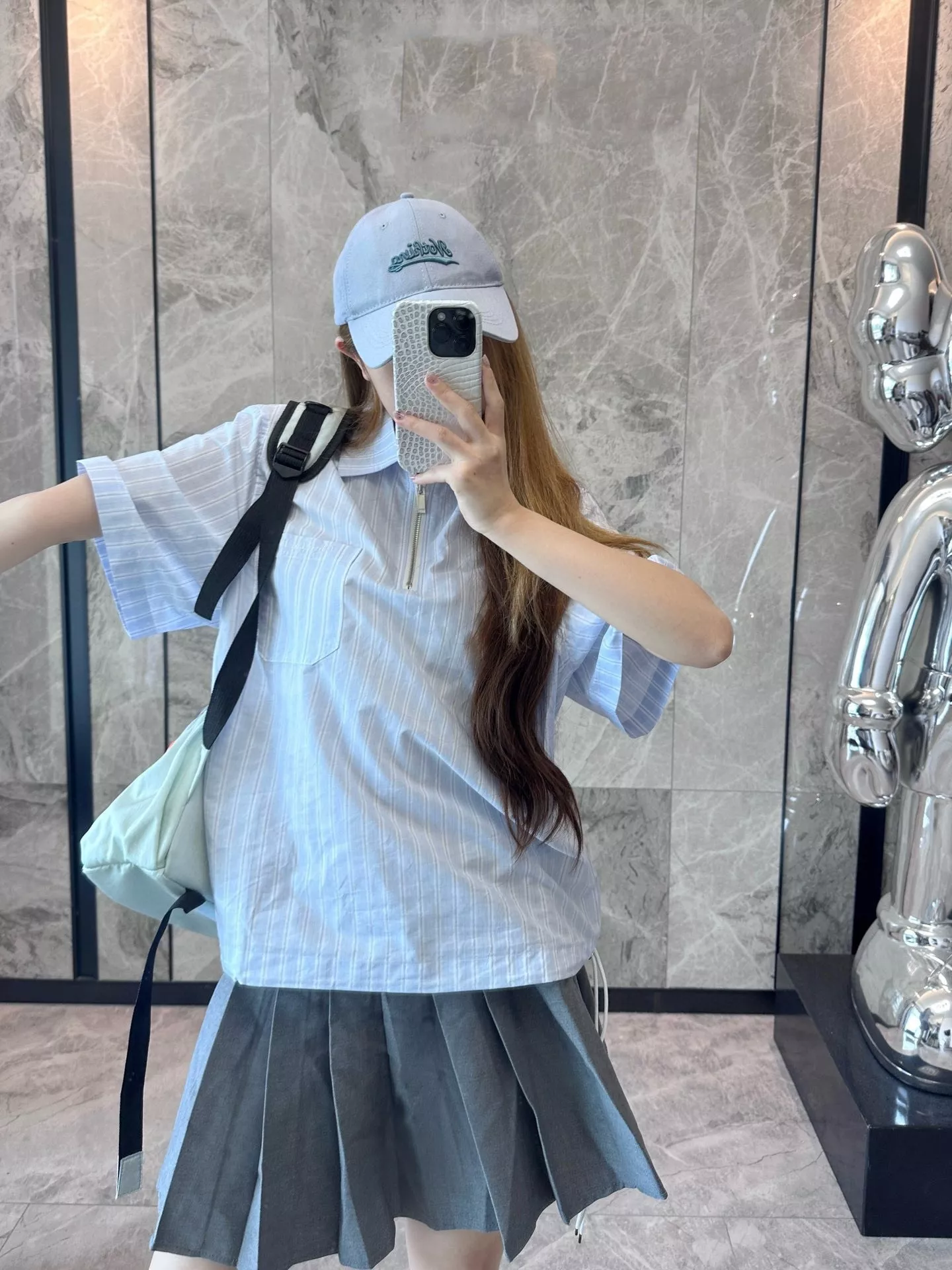 디올 오블리크 패널 반집업 스트라이프 반소매 셔츠 상세 이미지 17