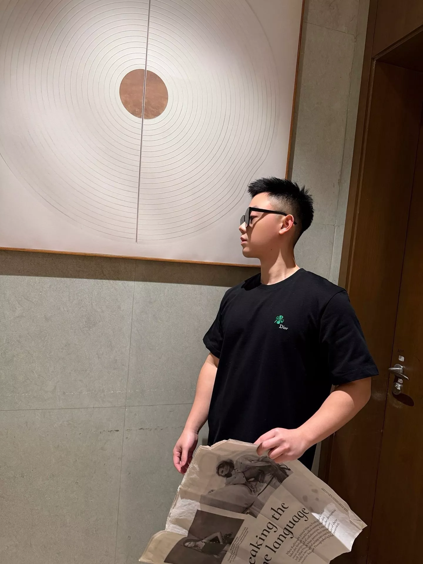 디올 네잎클로버 자수 코마코튼 반팔 티셔츠 상세 이미지 14