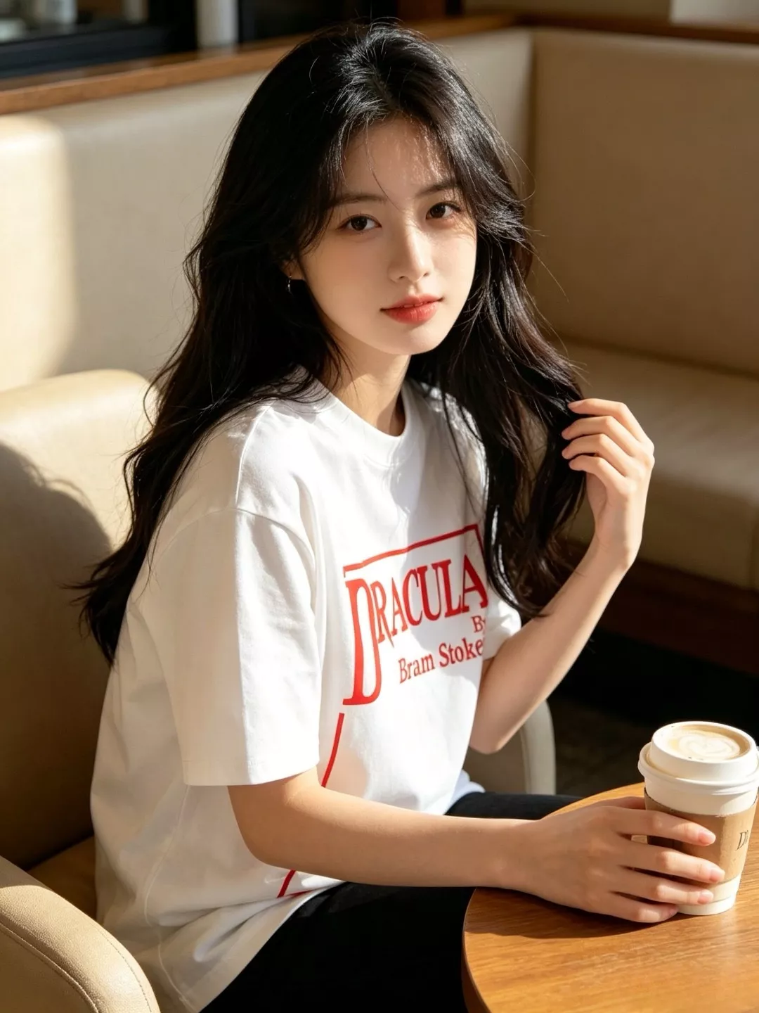 디올 드라큘라 북커버 레드 프레임 레터링 반소매 티셔츠 상세 이미지 17
