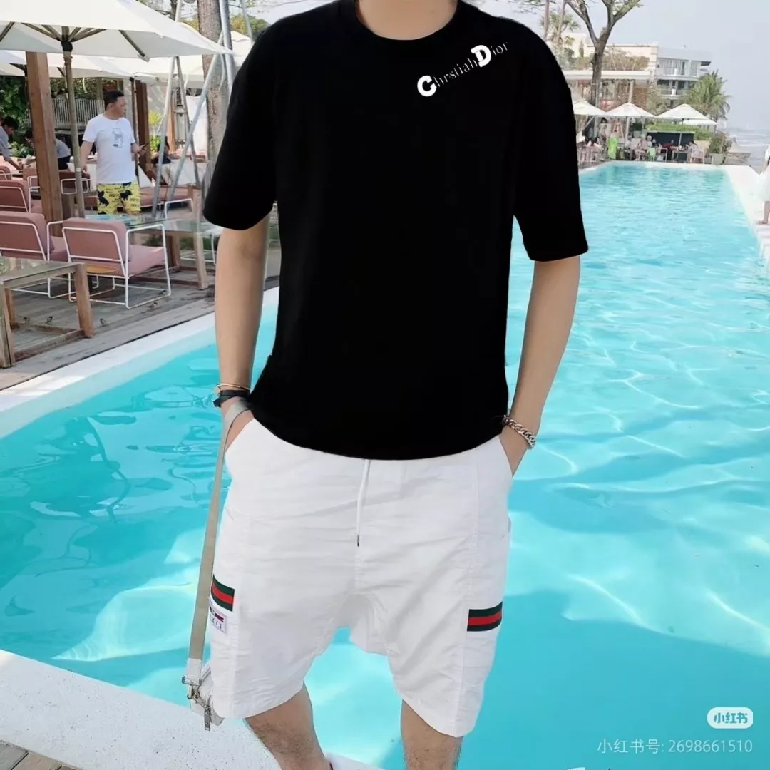 디올 CD 레터링 자수 루즈핏 반팔 티셔츠 상세 이미지 15