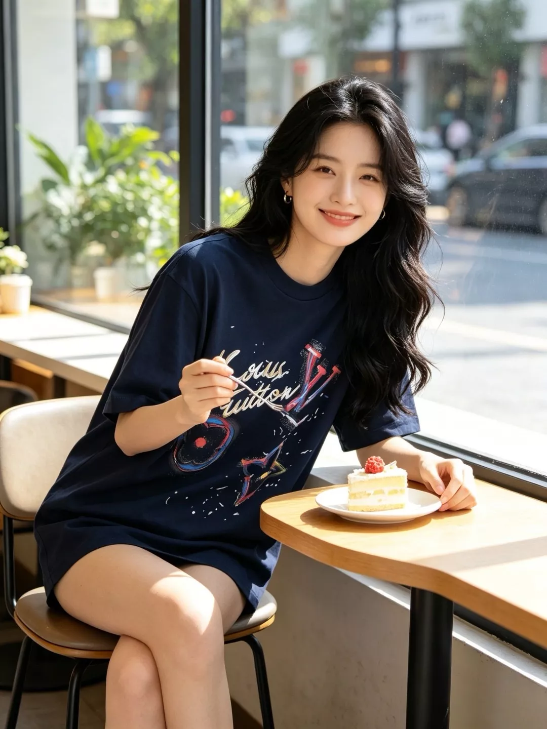 루이비통 유화 스플래시 시그니처 엠보 반팔 티셔츠 상세 이미지 13