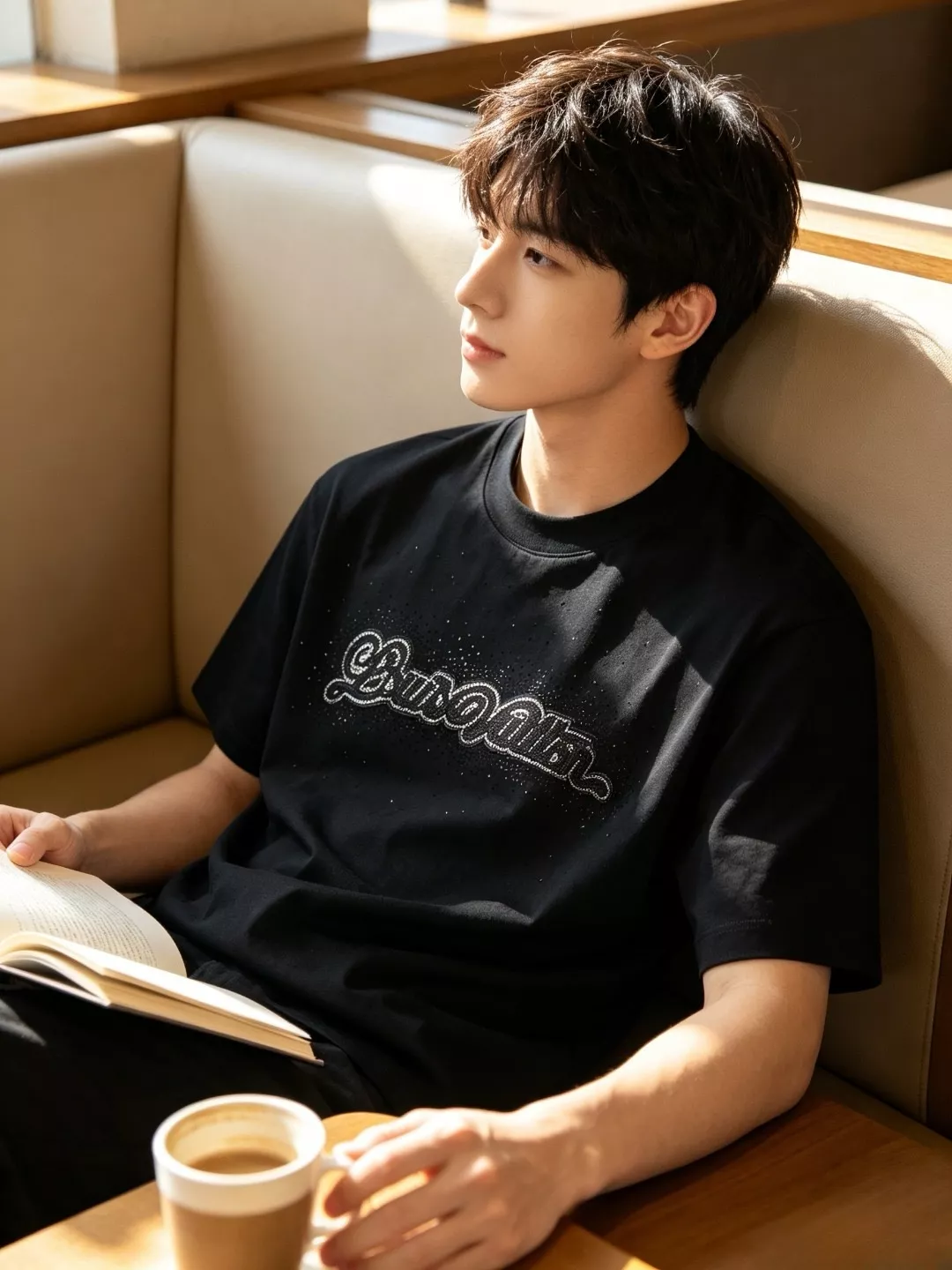 루이비통 별무늬 크리스털 로고 자수 반팔 티셔츠 상세 이미지 19
