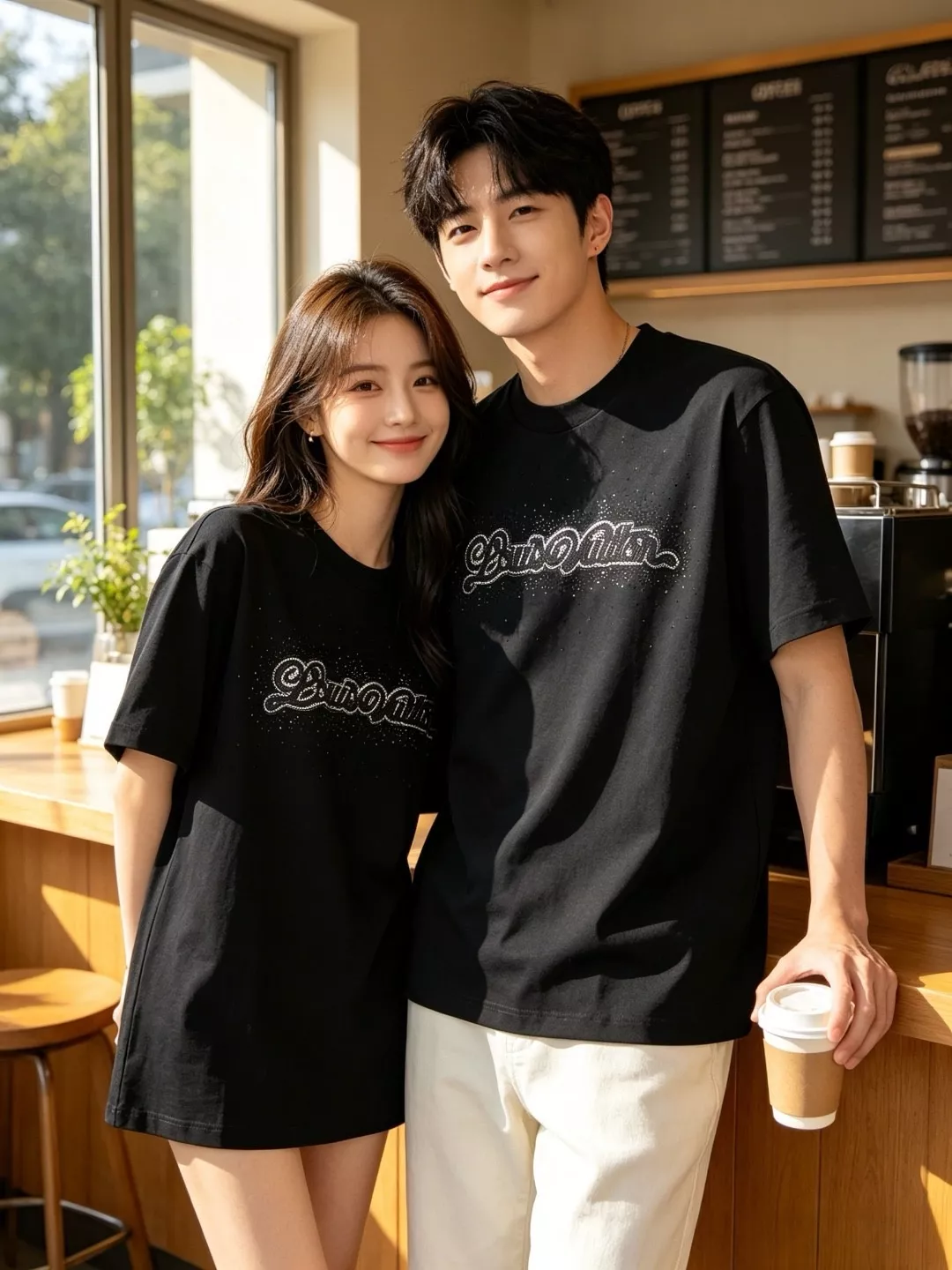 루이비통 별무늬 크리스털 로고 자수 반팔 티셔츠 상세 이미지 15
