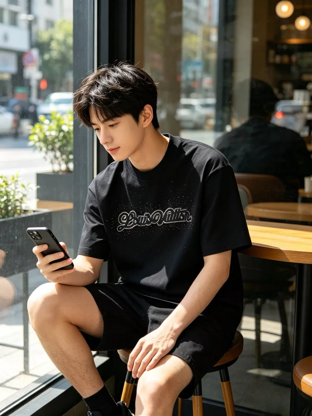 루이비통 별무늬 크리스털 로고 자수 반팔 티셔츠 상세 이미지 17