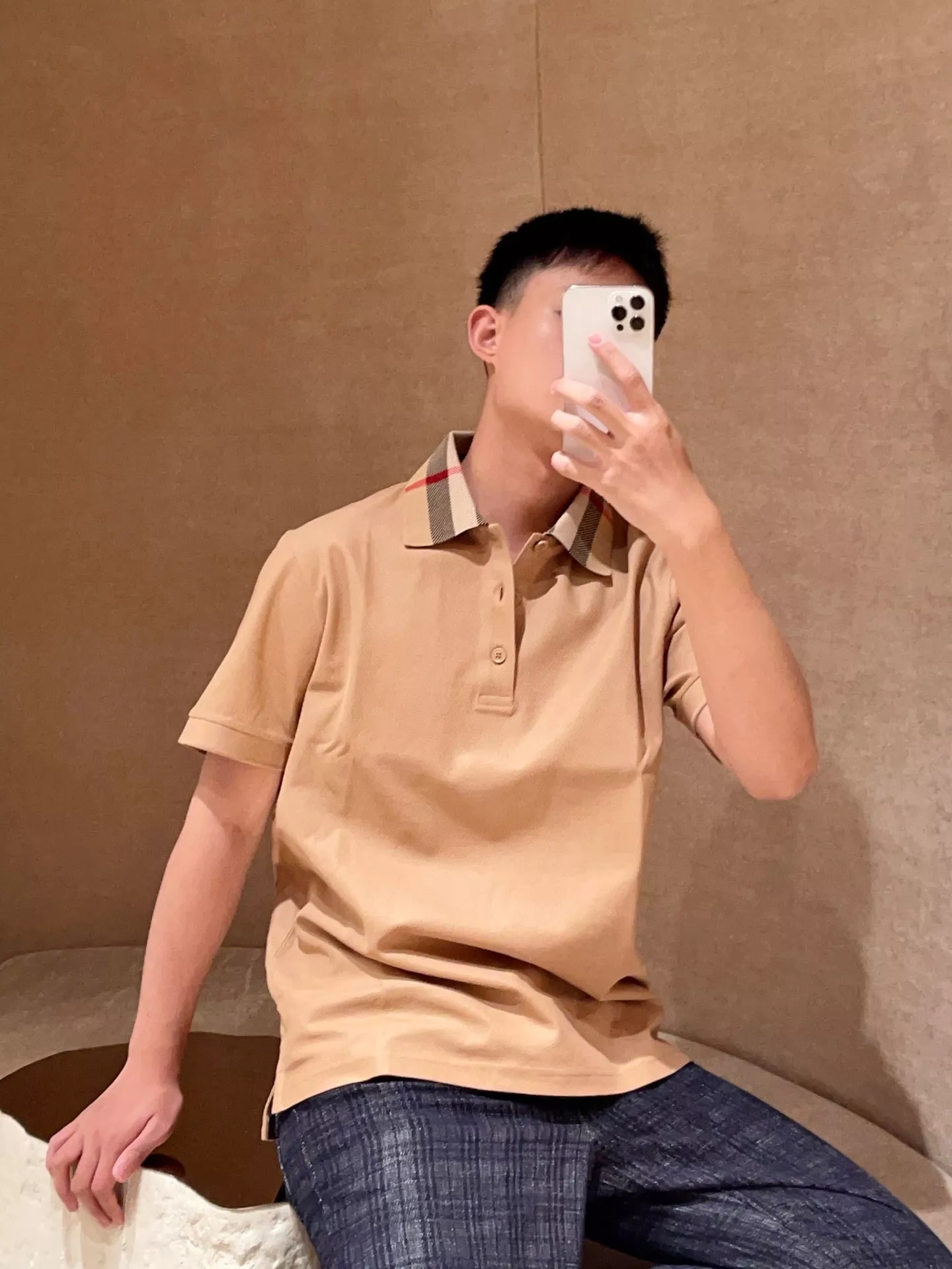 버버리 체크 칼라 피케 반팔 폴로 셔츠 상세 이미지 12