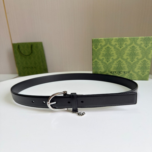 구찌 라운드 핀버클 3.5cm 카프스킨 벨트