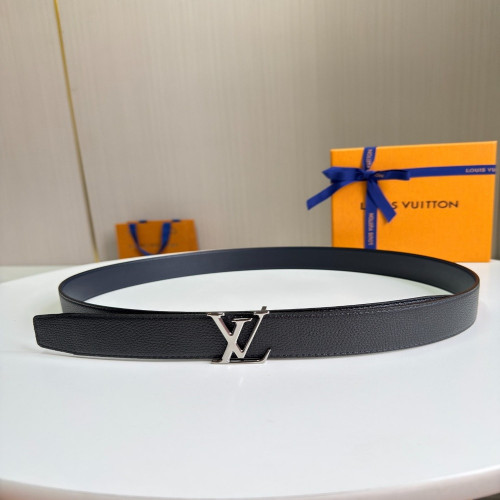 루이비통 LV 이니셜 양면 천연 소가죽 3.5cm 벨트