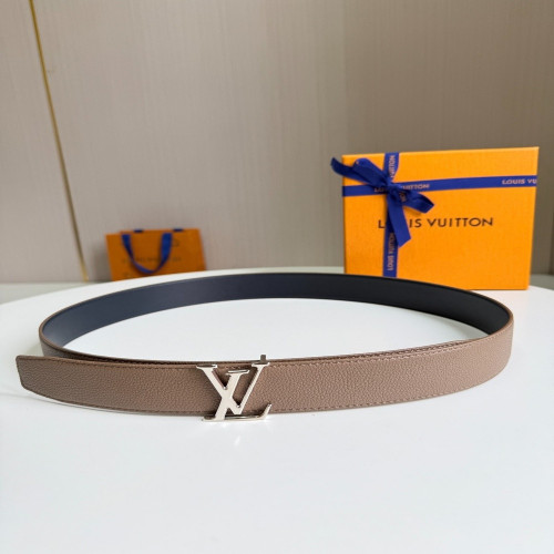루이비통 LV 이니셜 양면 천연 소가죽 35mm 벨트