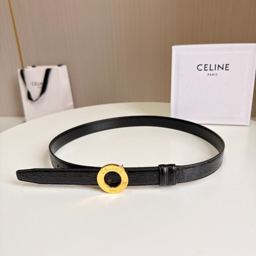 셀린느 디스크 버클 스무스 카프스킨 25mm 양면 벨트