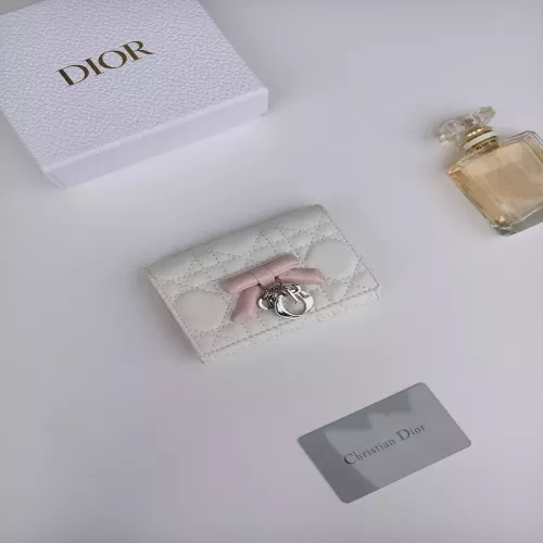 디올 버터플라이 리본 PVC 카우레더 카드지갑