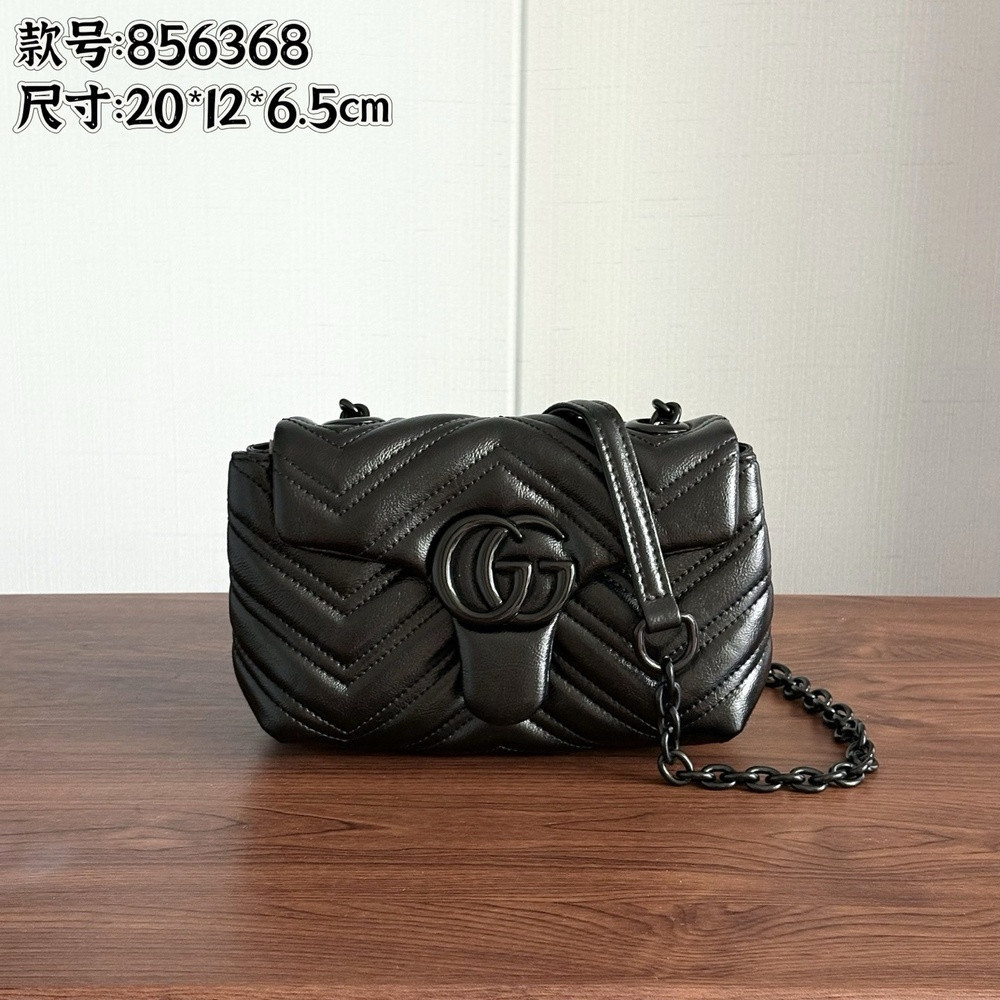 구찌 GG 마몬트 쉐브론 체인 미니 크로스백