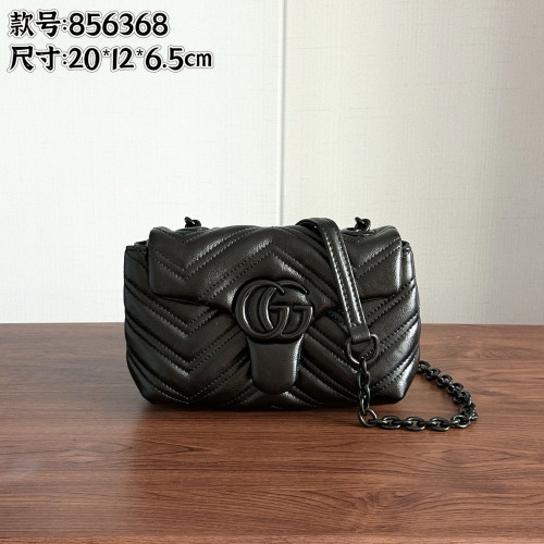 구찌 GG 마몬트 쉐브론 체인 미니 크로스백