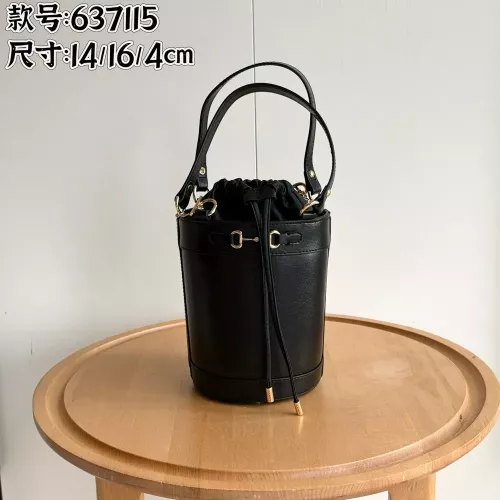 구찌 홀스빗 1955 GG 수프림 캔버스 원형 버킷백