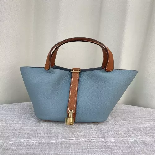 에르메스 투톤 리치 그레인 TC가죽 18cm 토트백