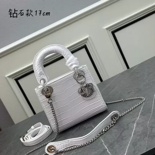 디올 레이디 다이아몬드 플랩 미니 체인백