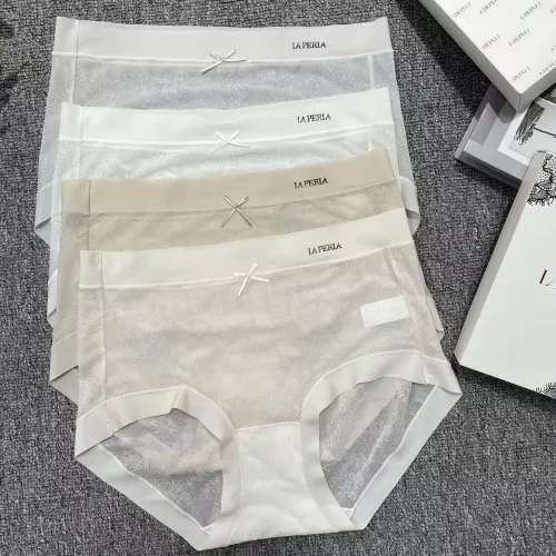 라펠라 무봉제 초박형 자카드 레이스 삼각 팬티 4종 세트