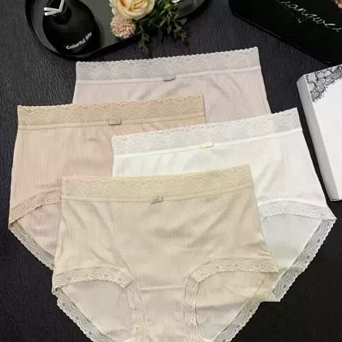 라펠라 레이스 허리밴드 모달 골지 삼각팬티 4종 세트