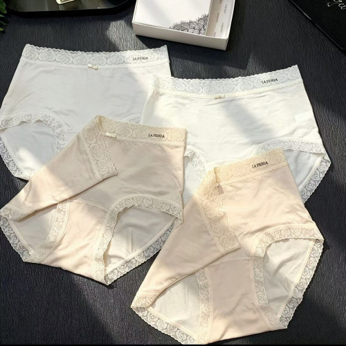 라펠라 레이셀 레이스 실크 안감 여성 삼각팬티 4종 세트