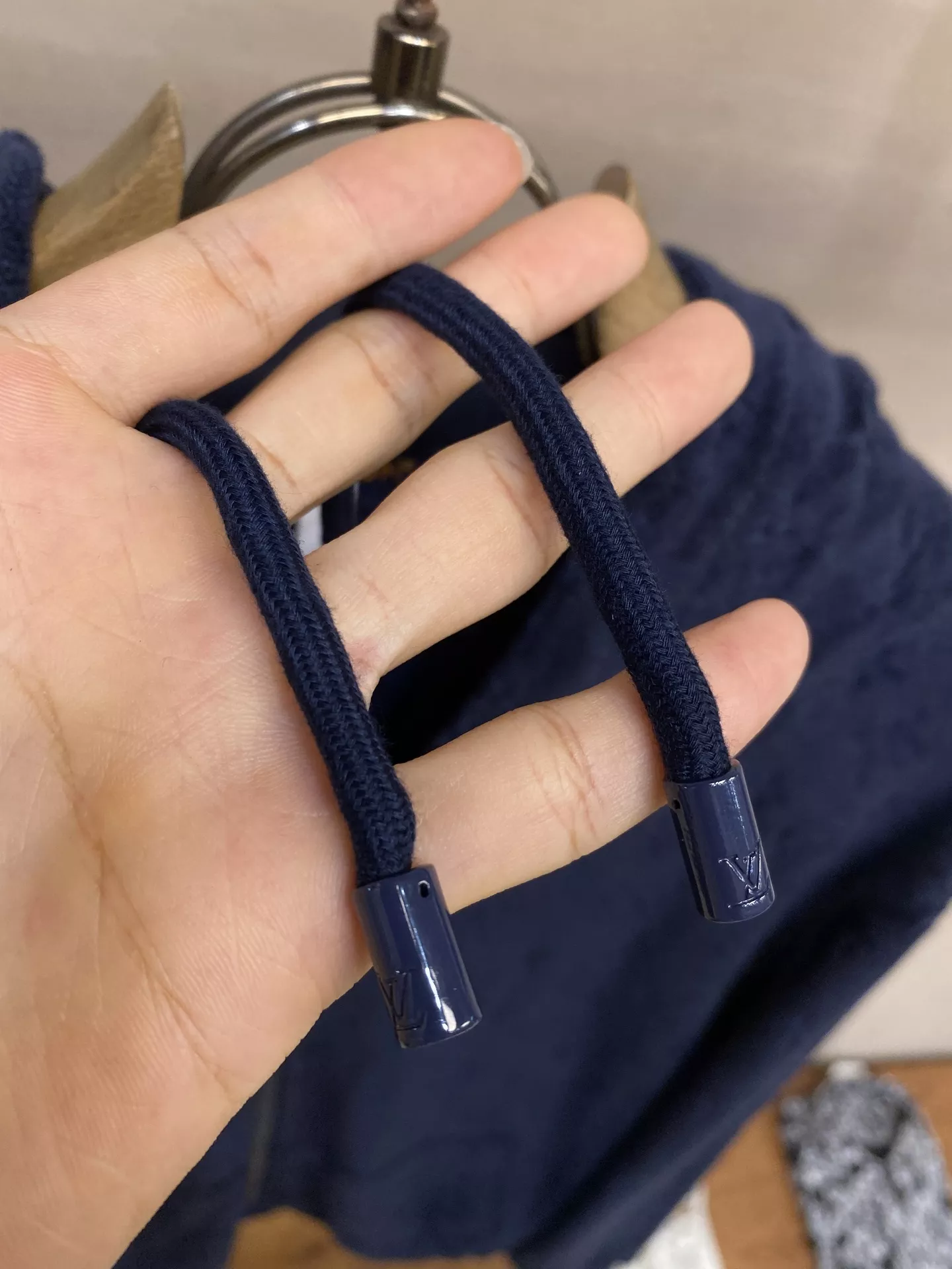 루이비통 자카드 타월 원단 집업 후드 재킷 상세 이미지 5