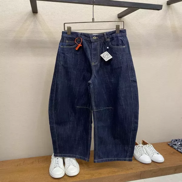 로에베 아나그램 벌룬 실루엣 테이퍼드 데님 팬츠