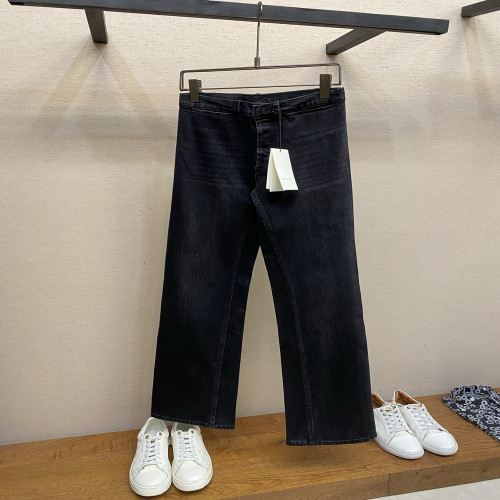 구찌 레드그린 웹 스트라이프 워싱 데님 팬츠