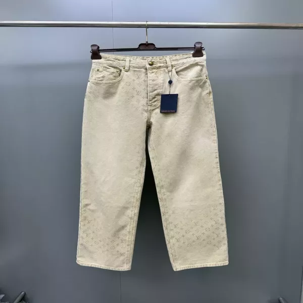 루이비통 모노그램 페이디드 프린트 코튼 스케이트 데님 팬츠