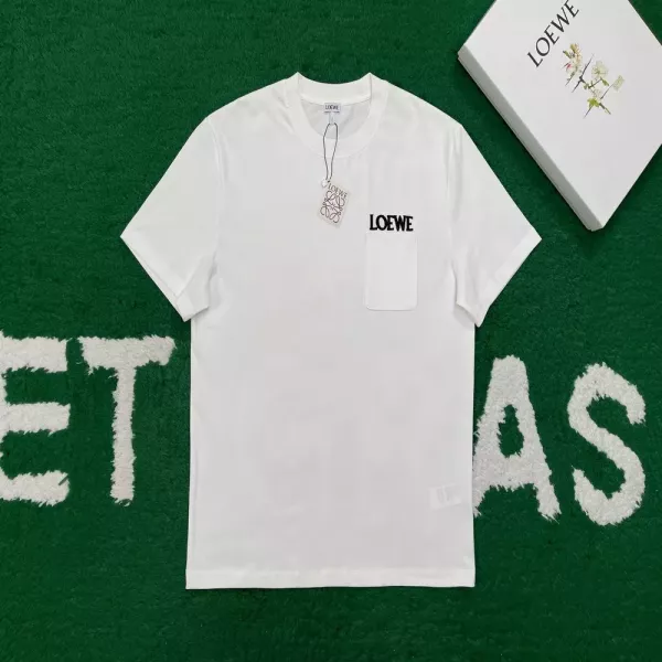 로에베 로고 포인트 코튼 루즈핏 반팔 티셔츠