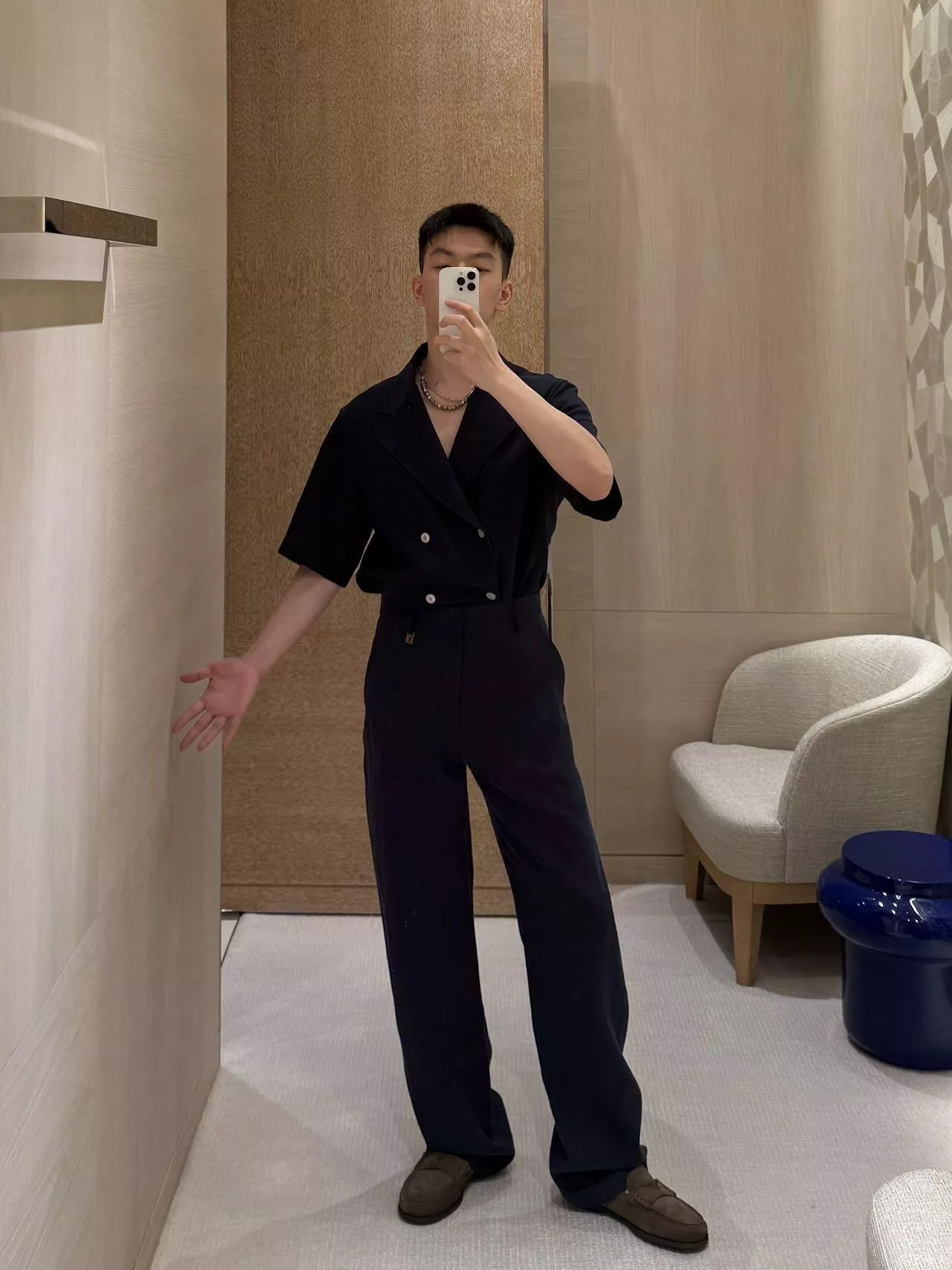 루이비통 더블 브레스티드 반소매 오픈칼라 셔츠 상세 이미지 18