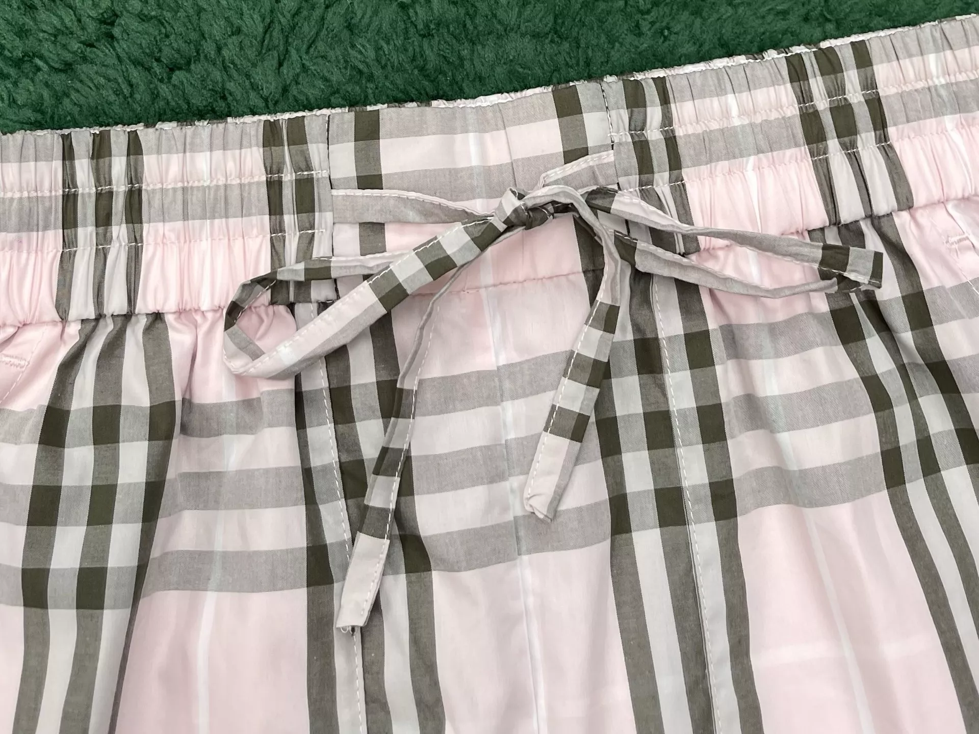 버버리 체크 패턴 코튼 밴딩 하프 팬츠 상세 이미지 10