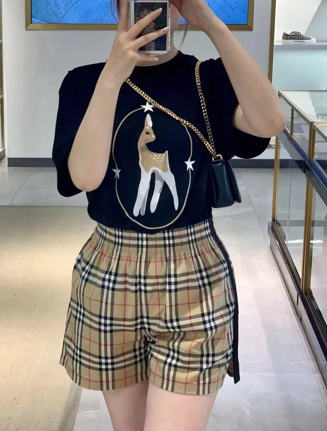 버버리 체크 패턴 사이드 테이프 하프 팬츠 상세 이미지 11