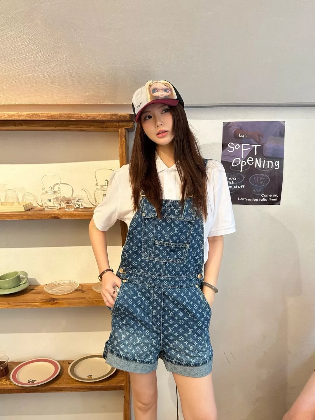 루이비통 모노그램 워싱 데님 오버롤 쇼츠 상세 이미지 26