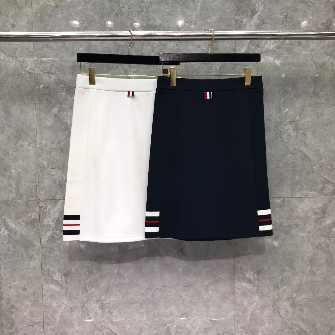 톰브라운 삼색 포인트 피케 코튼 미들 스커트 상세 이미지 2