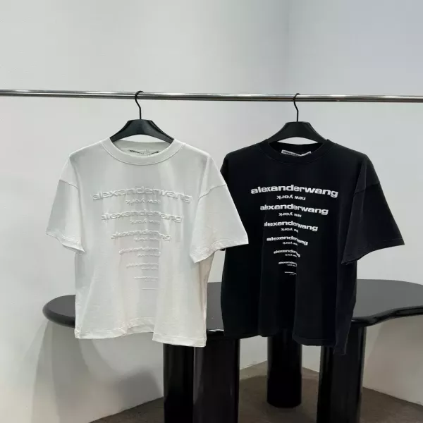 알렉산더왕 그라데이션 로고 오버핏 반소매 티셔츠