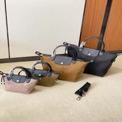 롱샴 르 플리아쥬 에너지 재생 나일론 스트랩 토트백