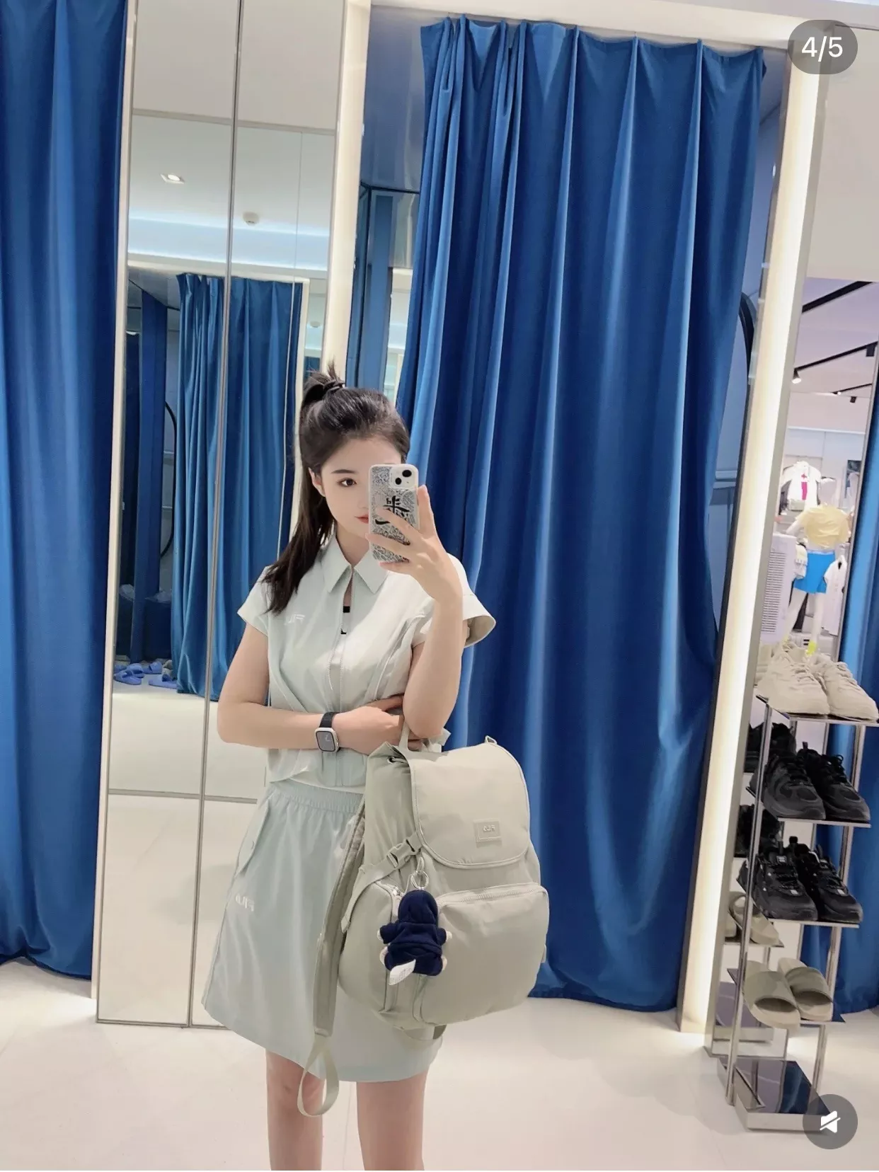 휠라 나일론 워싱 플랩 드로스트링 여성 백팩 상세 이미지 33