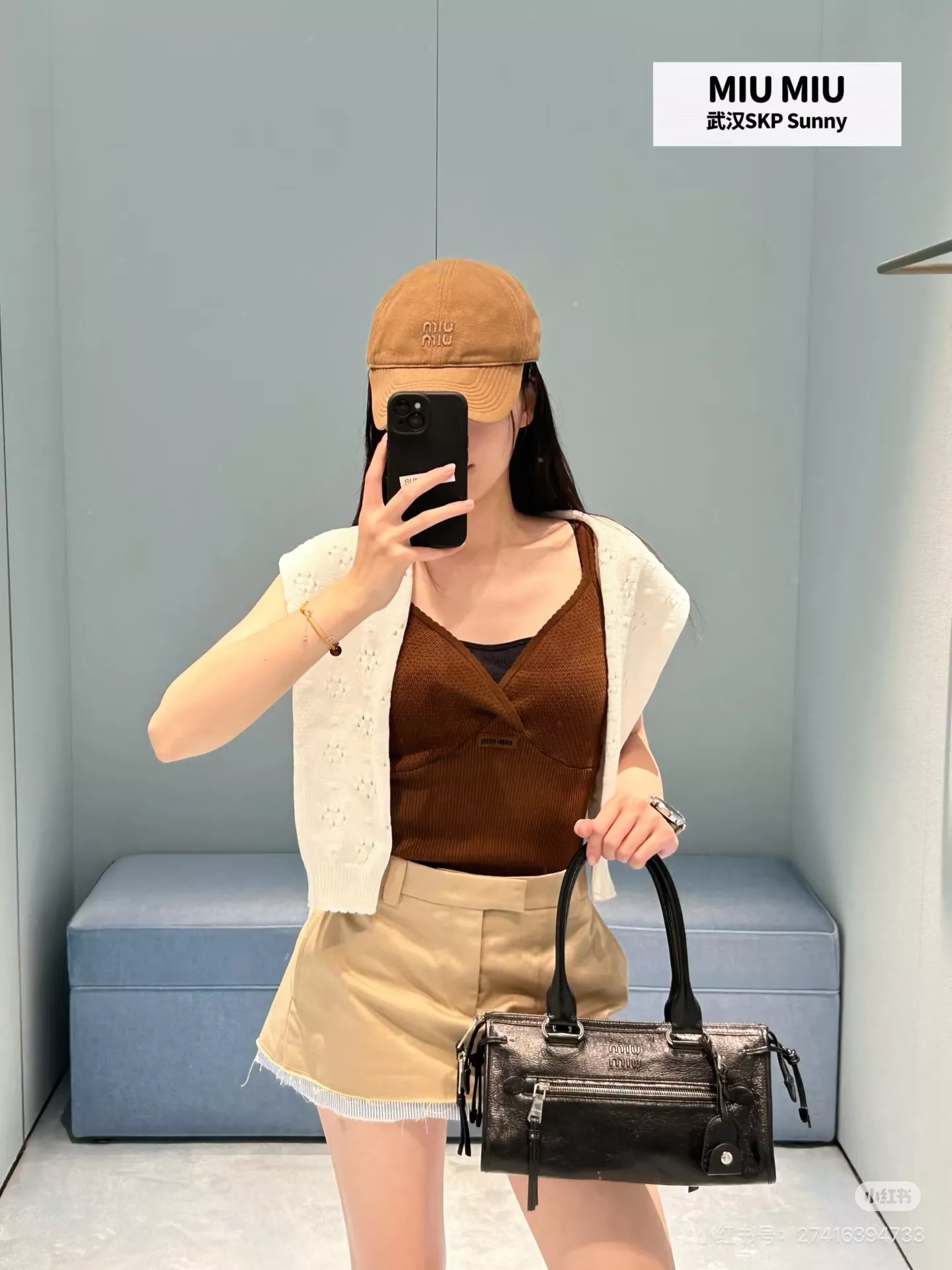 미우미우 5BA332 양가죽 멀티웨이 모터백 상세 이미지 10