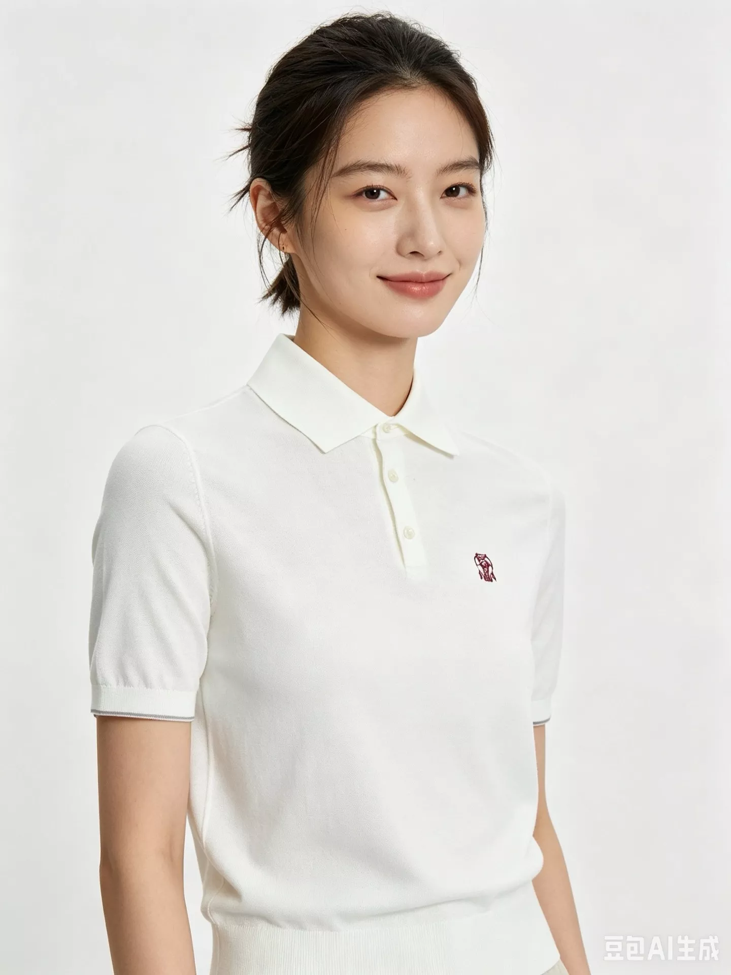 브루넬로쿠치넬리 자수 로고 배색 트림 반소매 폴로 티셔츠 상세 이미지 12
