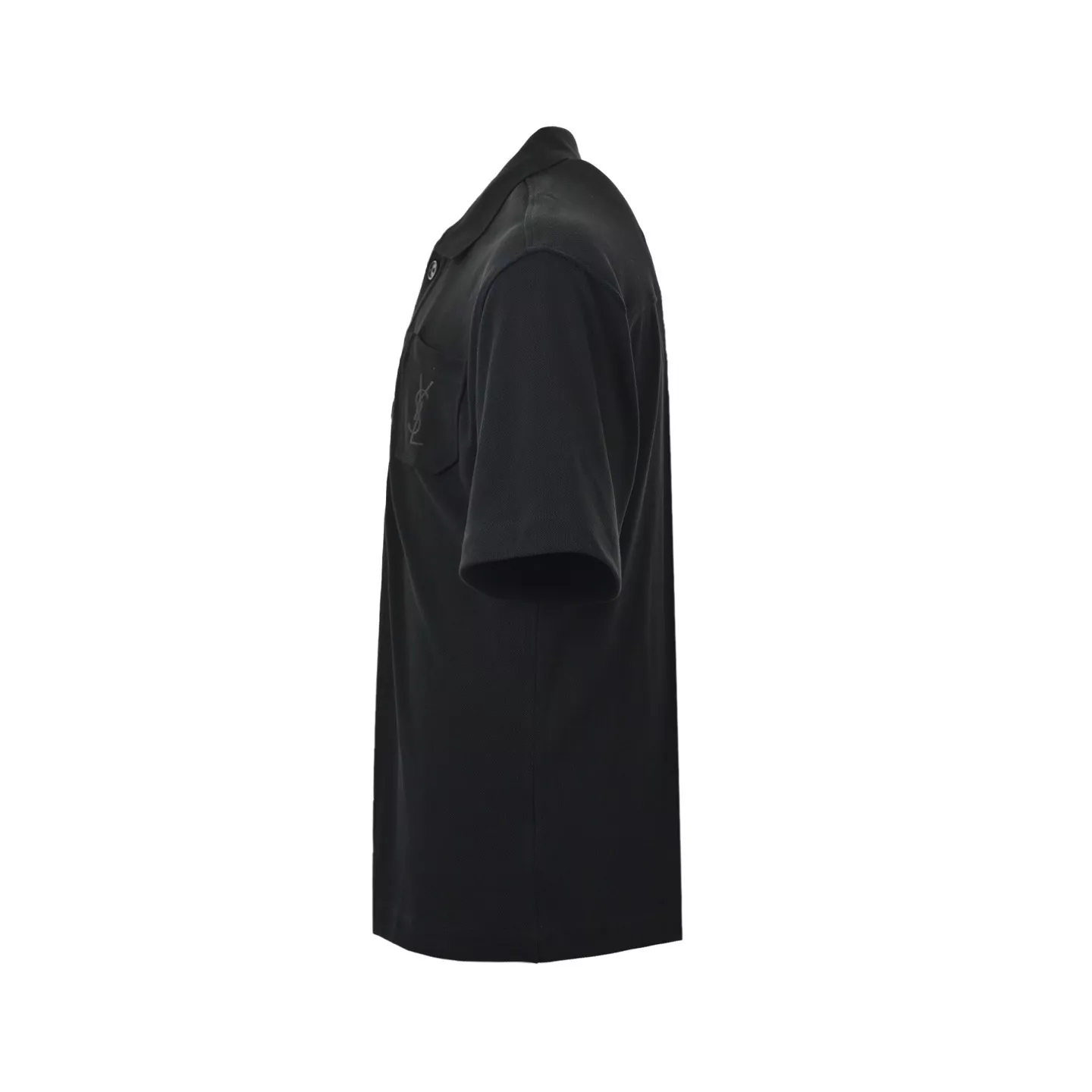 입생로랑 포켓 자수 오버핏 피케 반팔 카라 티셔츠 상세 이미지 2