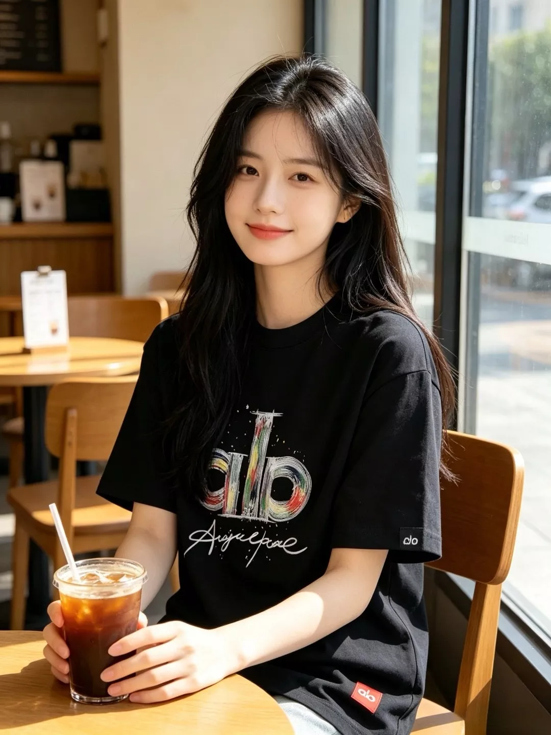 알로요가 레인보우 페인트 그래피티 로고 반소매 티셔츠 상세 이미지 13