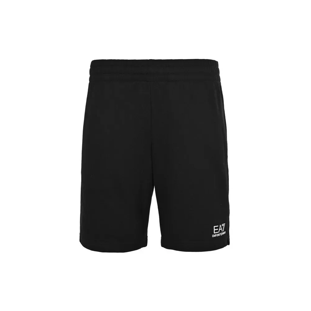 아르마니 베이직 로고 프린트 코튼 밴딩 반바지
