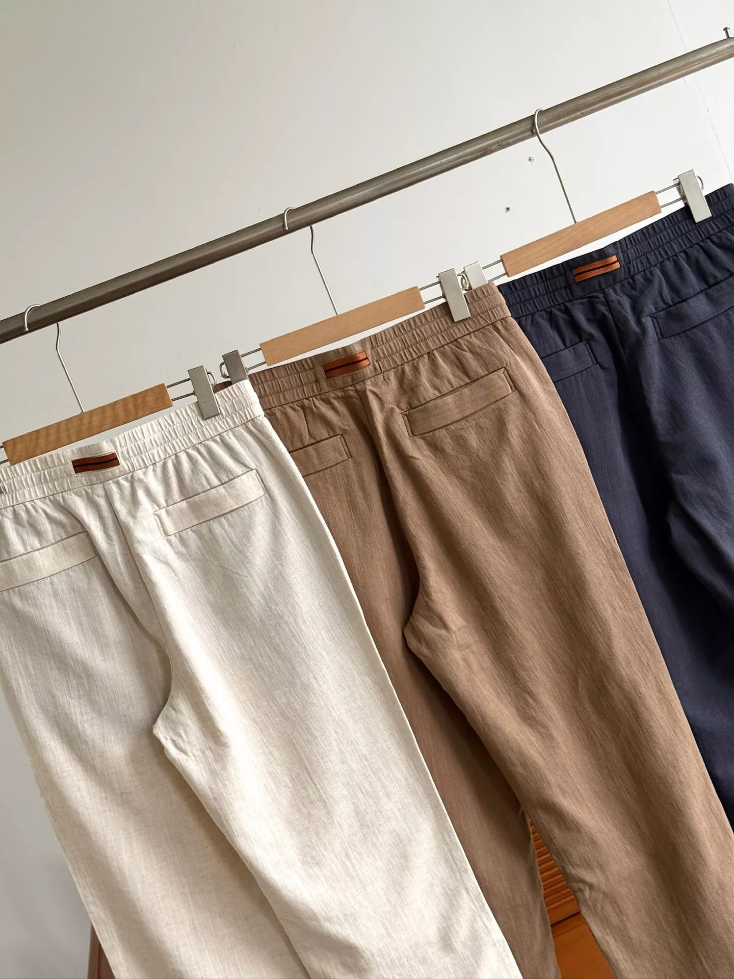 제냐 텐셀 린넨 클래식 밴딩 캐주얼 팬츠 상세 이미지 9