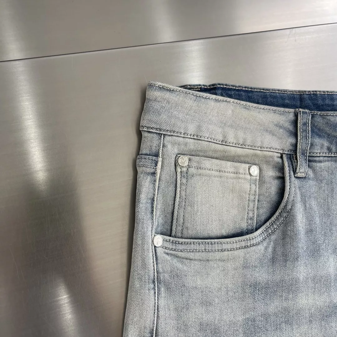 톰브라운 워싱 앵커 자수 데님 하프 팬츠 상세 이미지 5