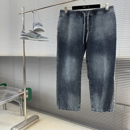디올 블라종 패치 드로스트링 데님 팬츠