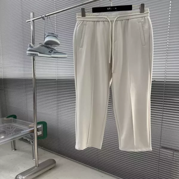 브루넬로쿠치넬리 텐셀 혼방 드로스트링 스트레이트 캐주얼 팬츠